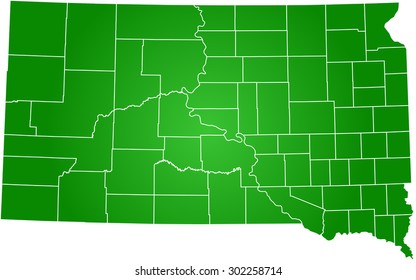 map of South Dakota