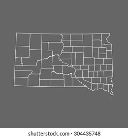 map of South Dakota