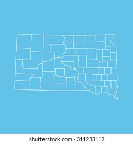 map of South Dakota