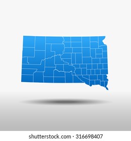 map of South Dakota