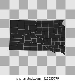 map of South Dakota