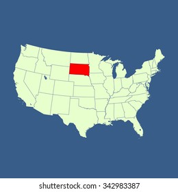 map of South Dakota