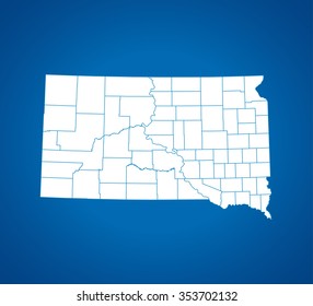 map of South Dakota