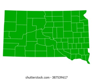 Map of South Dakota