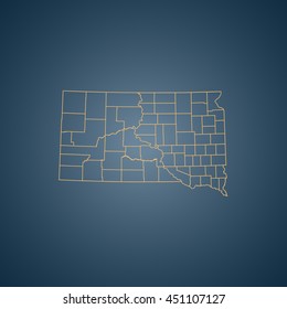 Map of South Dakota