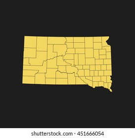 map of South Dakota