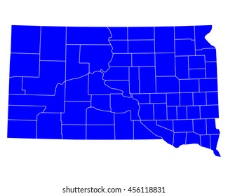 Map of South Dakota