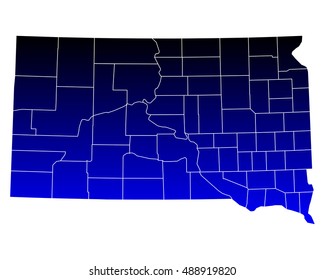 Map of South Dakota