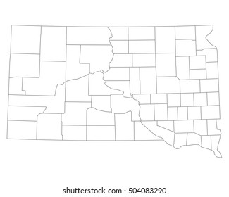 Map of South Dakota