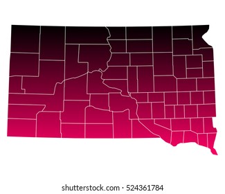 Map of South Dakota