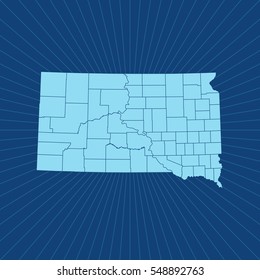 map of South Dakota