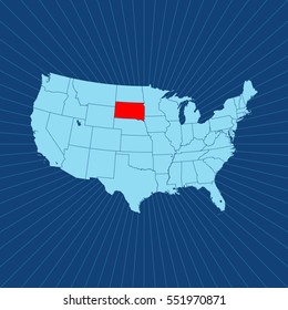map of South Dakota