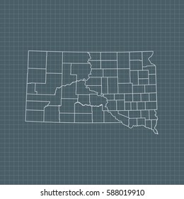 map of South Dakota