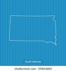 map of South Dakota