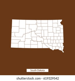 map of South Dakota