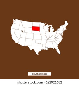 map of South Dakota