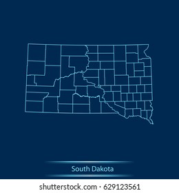 map of South Dakota