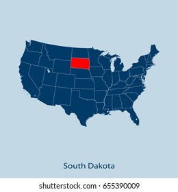 map of South Dakota