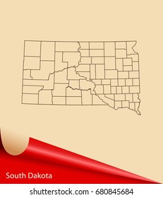 map of South Dakota