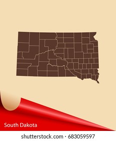 map of South Dakota