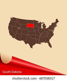 map of South Dakota