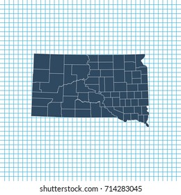 map of South Dakota