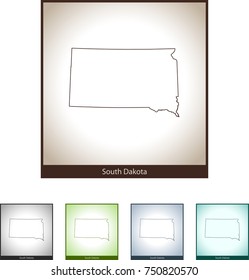 map of South Dakota
