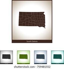 map of South Dakota