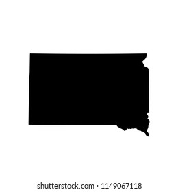 map of South Dakota. vector illustration