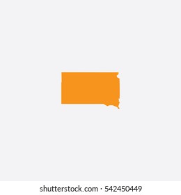 Map of South Dakota Vector Illustration