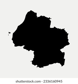 Mapa de South Gloucestershire - Inglaterra - Reino Unido Eslabón de la silueta del elemento gráfico Ilustración diseño de la plantilla
