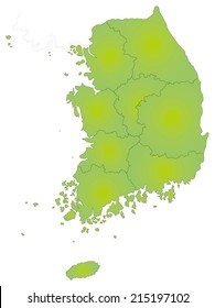 A map of South Korea