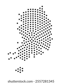Map of South Korea from dots