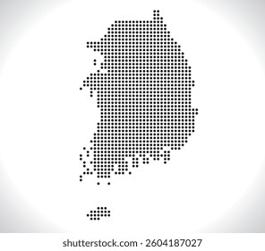 Map of South Korea from dots