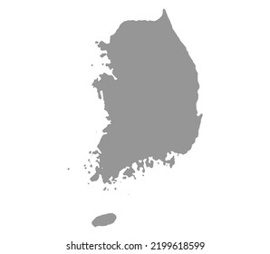 Map South Korea vector background. Isolated country texture