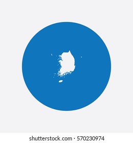 Map of South Korea Vector Illustration

