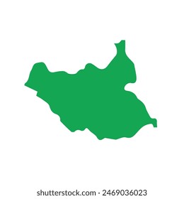 mapa del icono de color de sudán del sur. Ilustración Vector gráfico del mapa de Sudán del Sur.