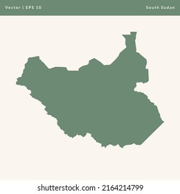 Map of South Sudan Illustration Vector Icon Map
