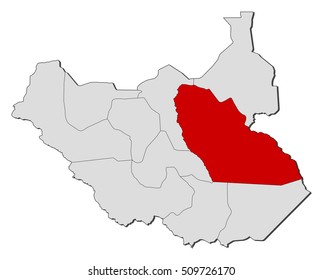 Map - South Sudan, Jonglei