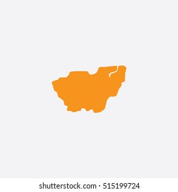 Map of South Yorkshire Vector Illustration