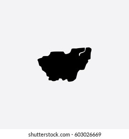 Map of South Yorkshire Vector Illustration

