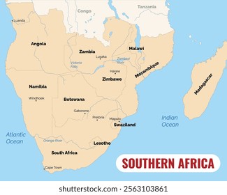 Map of Southern Africa Countries