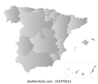 Map Spain Stock Vector (Royalty Free) 292353869