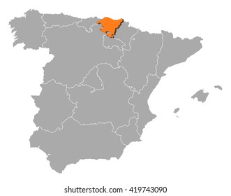 Map - Spain, Basque Country