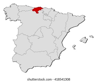 Map - Spain, Cantabria