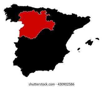 Map - Spain, Castile and Leon