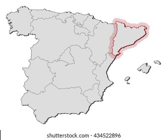 Map - Spain, Catalonia