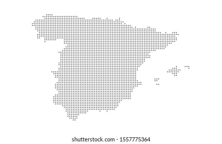 map of spain dotted ideal for backgrounds or for wireless telecommunications