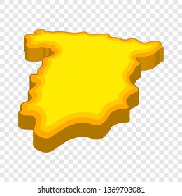 Map of Spain icon in cartoon style isolated on background for any web design 