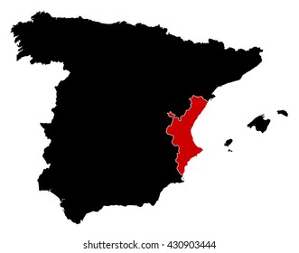 Map - Spain, Valencian Community